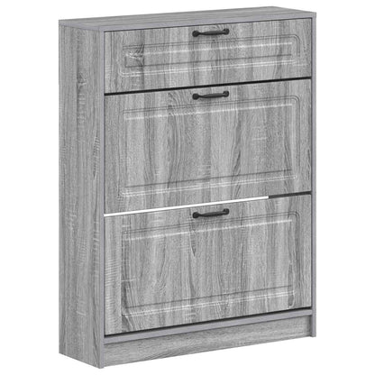 Schoenenkast UTRECHT 78 x 24 x 100 cm Bewerkt hout Grijs Sonoma