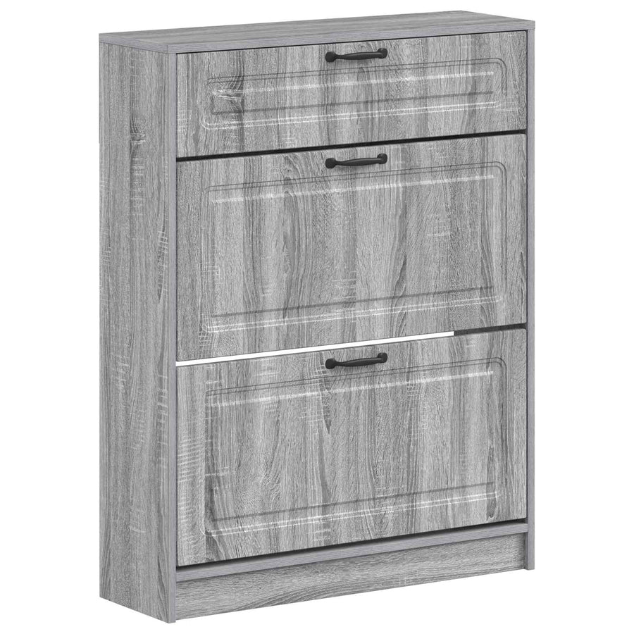 Schoenenkast UTRECHT 78 x 24 x 100 cm Bewerkt hout Grijs Sonoma
