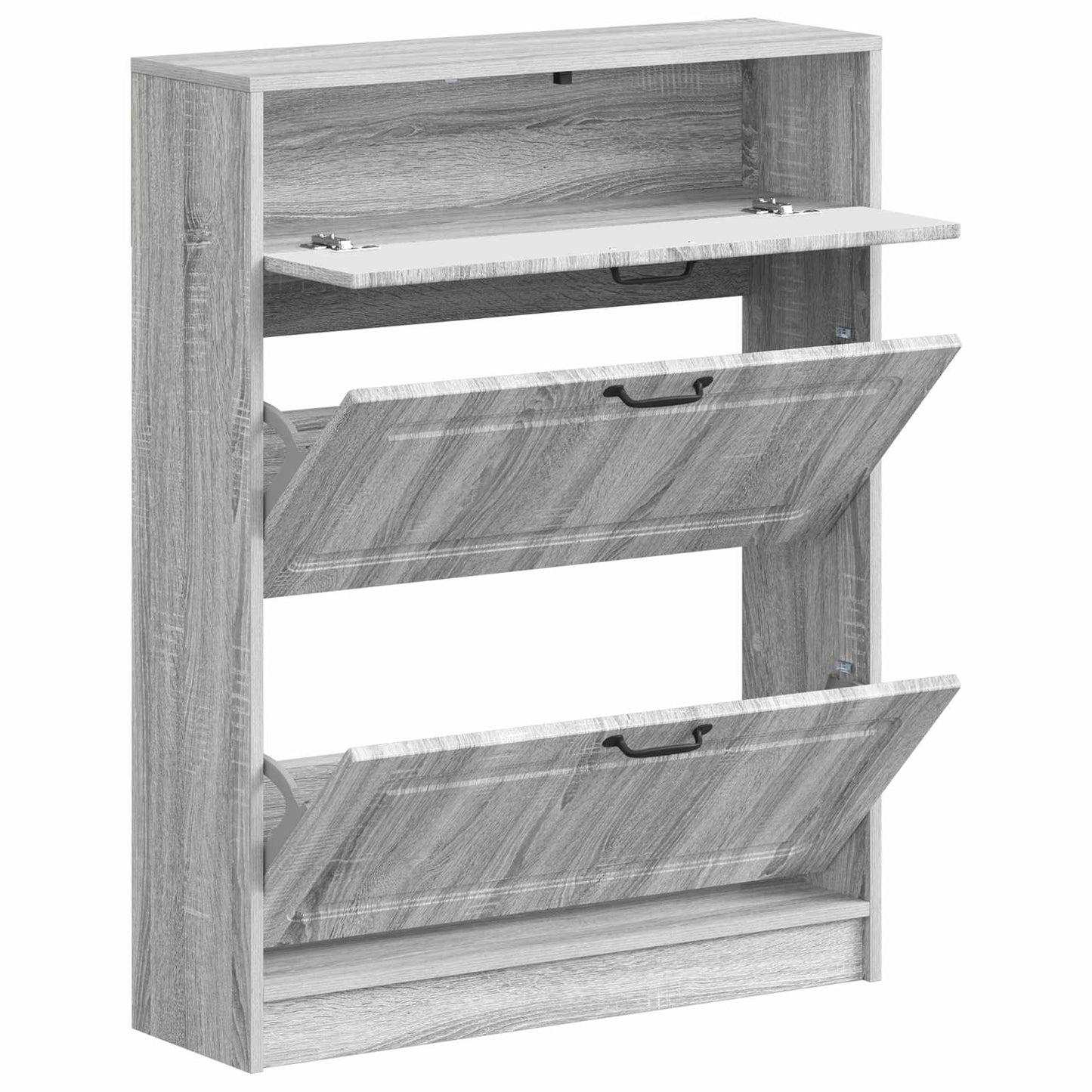 Schoenenkast UTRECHT 78 x 24 x 100 cm Bewerkt hout Grijs Sonoma