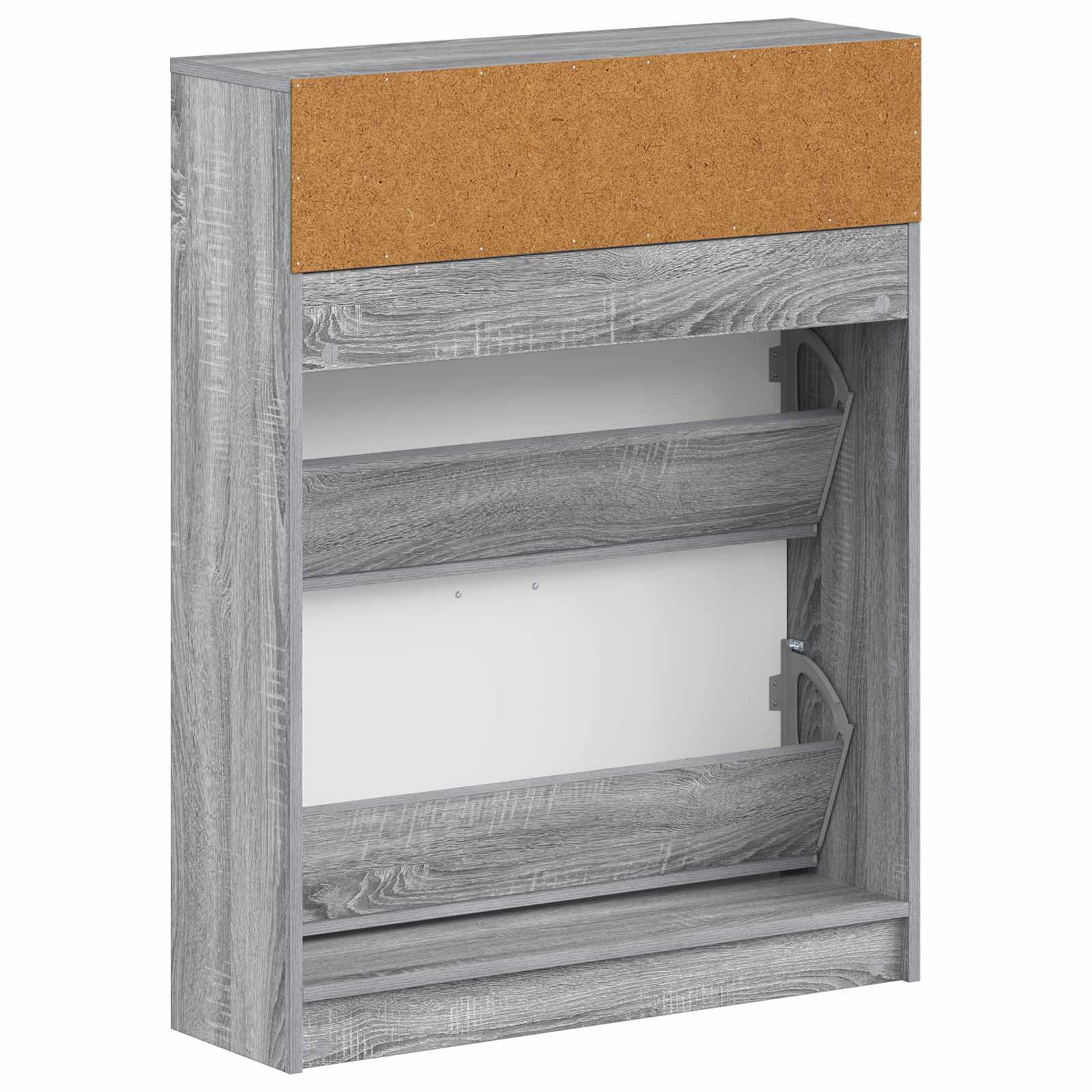 Schoenenkast UTRECHT 78 x 24 x 100 cm Bewerkt hout Grijs Sonoma