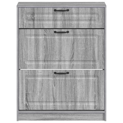 Schoenenkast UTRECHT 78 x 24 x 100 cm Bewerkt hout Grijs Sonoma