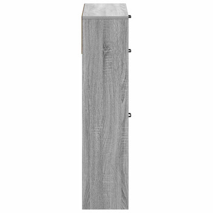 Schoenenkast UTRECHT 78 x 24 x 100 cm Bewerkt hout Grijs Sonoma