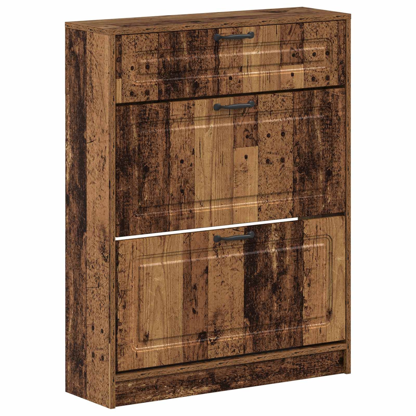 Schoenenkast UTRECHT 78 x 24 x 100 cm Bewerkt hout Oud hout