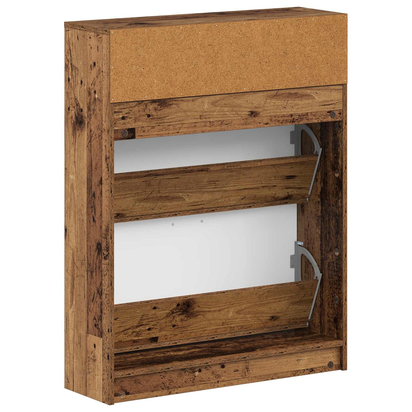Schoenenkast UTRECHT 78 x 24 x 100 cm Bewerkt hout Oud hout