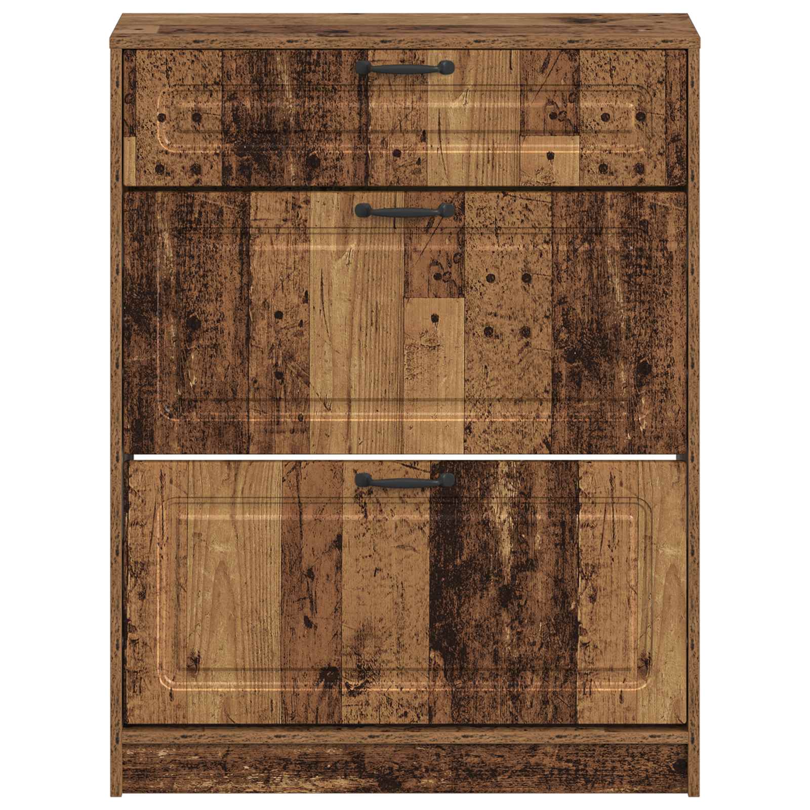 Schoenenkast UTRECHT 78 x 24 x 100 cm Bewerkt hout Oud hout