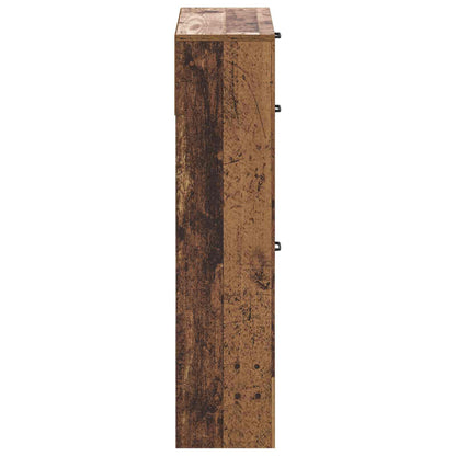 Schoenenkast UTRECHT 78 x 24 x 100 cm Bewerkt hout Oud hout