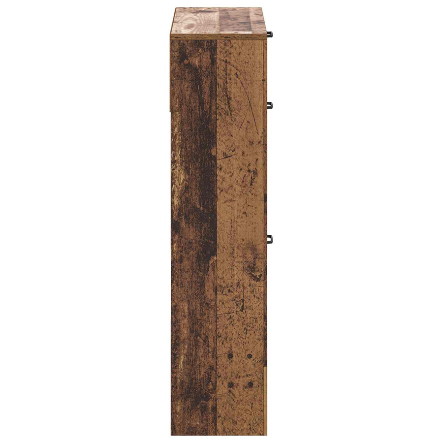 Schoenenkast UTRECHT 78 x 24 x 100 cm Bewerkt hout Oud hout