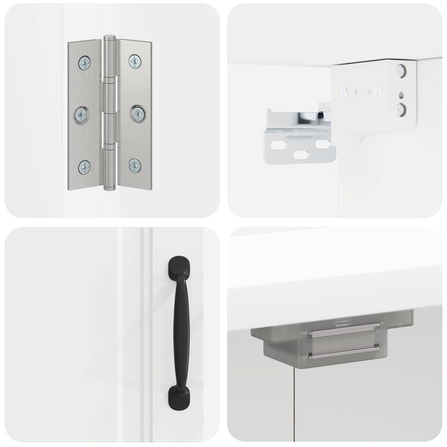 Dartbord Kabinet UTRECHT Wit 52,5 x 10,5 x 53,5 cm Bewerkt hout