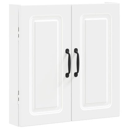 Dartbord Kabinet UTRECHT Wit 52,5 x 10,5 x 53,5 cm Bewerkt hout