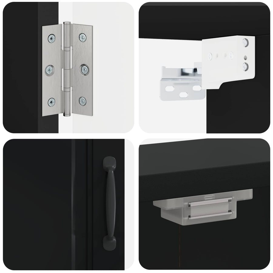 Dartbord Kabinet UTRECHT Zwart 52,5 x 10,5 x 53,5 cm