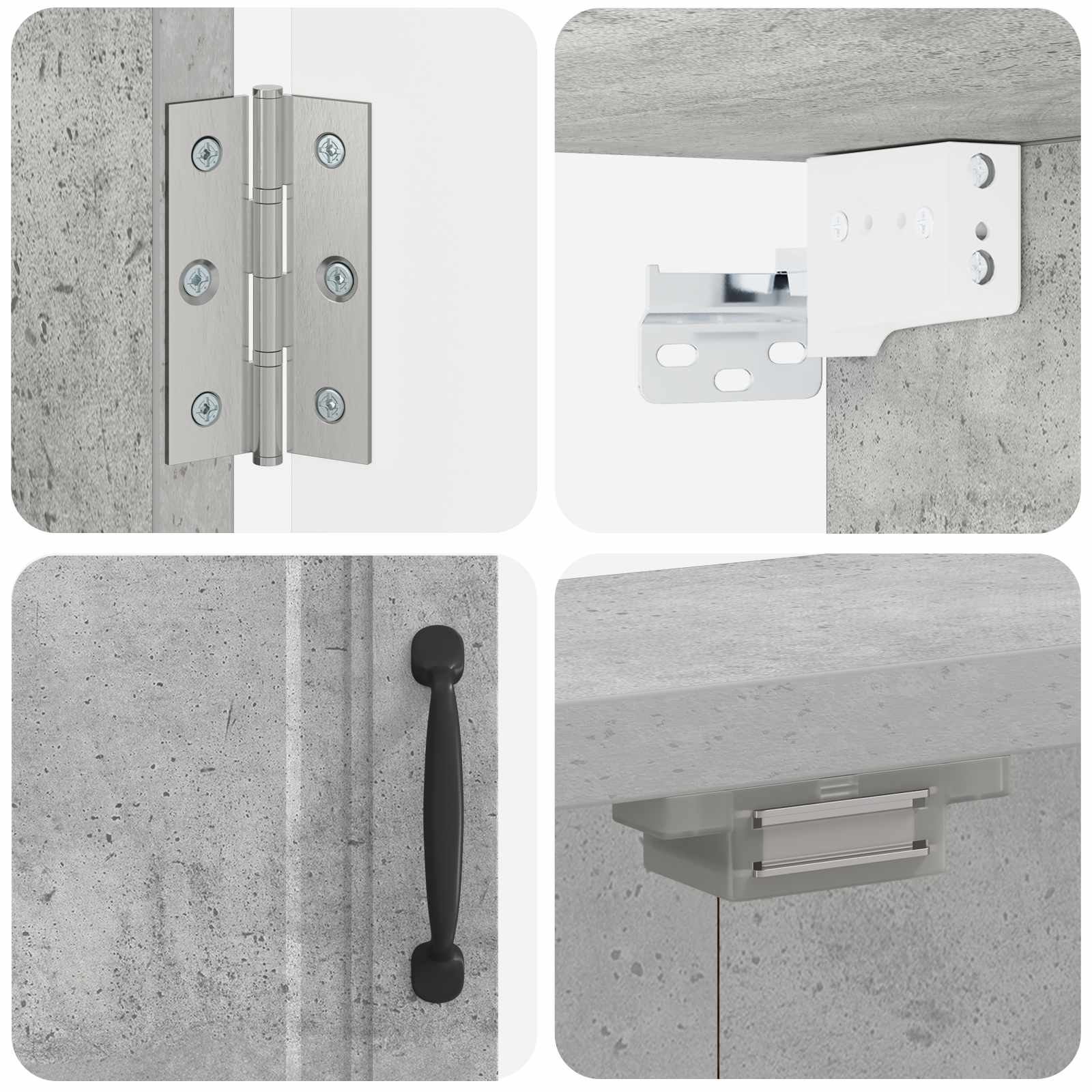 Dartbord Kabinet UTRECHT Betongrijs 52,5 x 10,5 x 53,5 cm