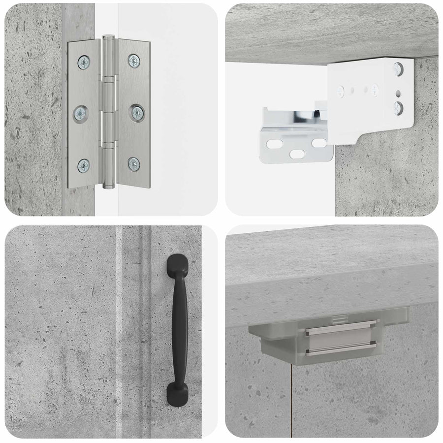 Dartbord Kabinet UTRECHT Betongrijs 52,5 x 10,5 x 53,5 cm