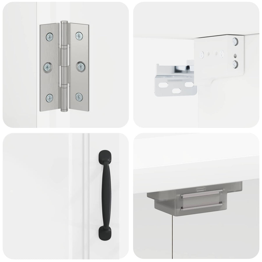 Dartbord Kabinet UTRECHT Hoogglans Wit 52,5 x 10,5 x 53,5 cm