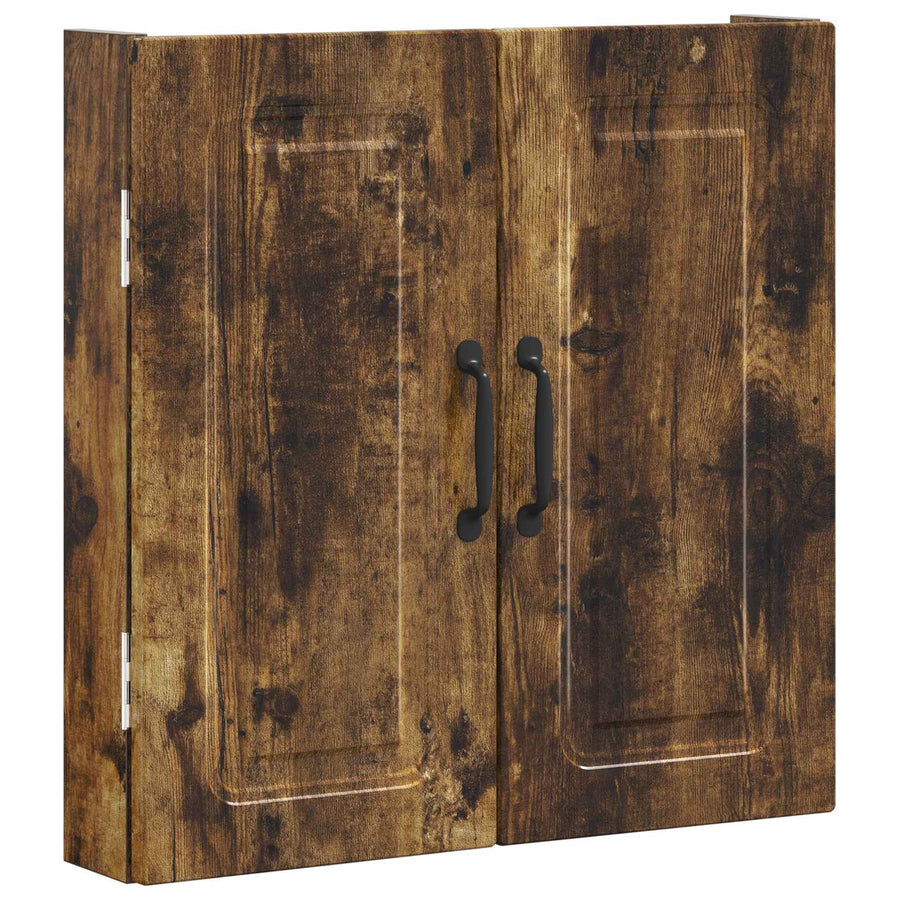Dartbord Kabinet UTRECHT Gerookt eiken 52,5 x 10,5 x 53,5 cm