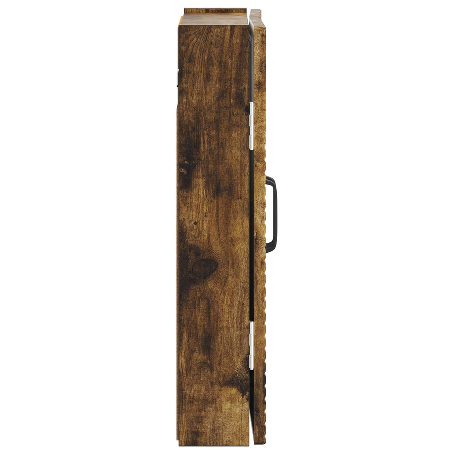 Dartbord Kabinet UTRECHT Gerookt eiken 52,5 x 10,5 x 53,5 cm