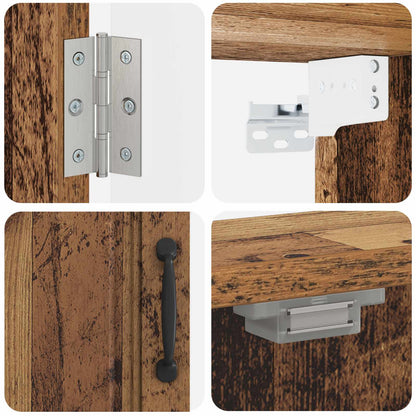 Dartbord Kabinet UTRECHT Oud hout 52,5 x 10,5 x 53,5 cm