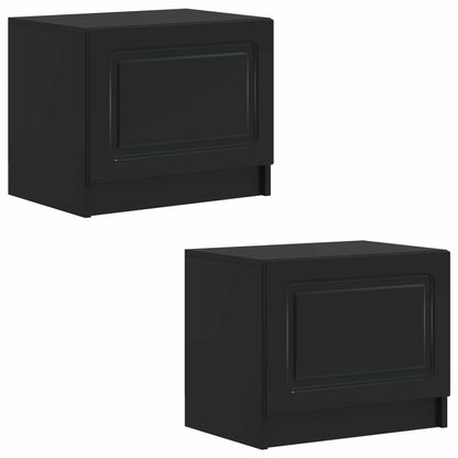 Tv-meubel Zwart Bewerkt hout