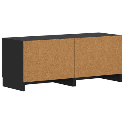 Tv-meubel Zwart Bewerkt hout
