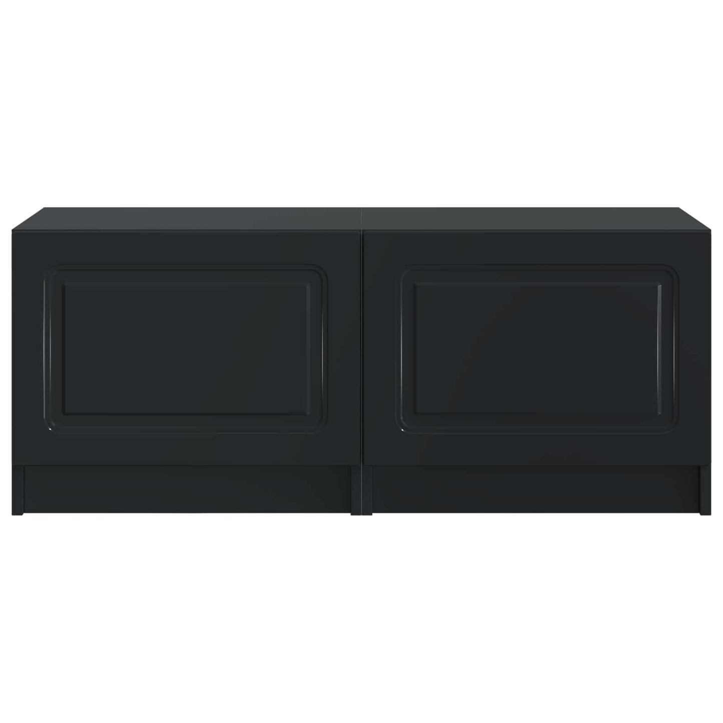 Tv-meubel Zwart Bewerkt hout