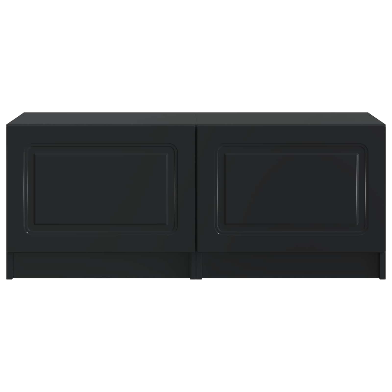 Tv-meubel Zwart Bewerkt hout