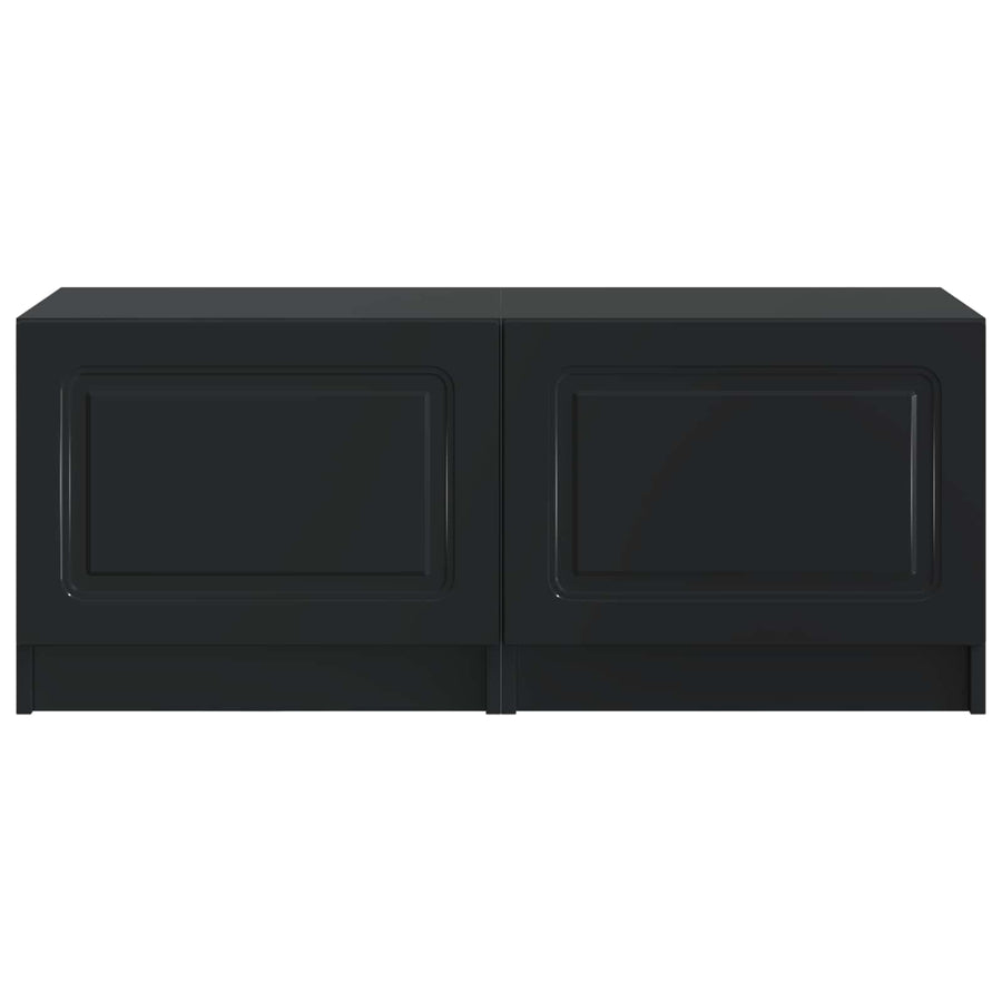 Tv-meubel Zwart Bewerkt hout