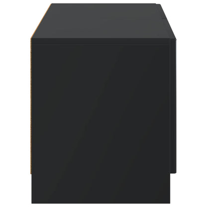 Tv-meubel Zwart Bewerkt hout