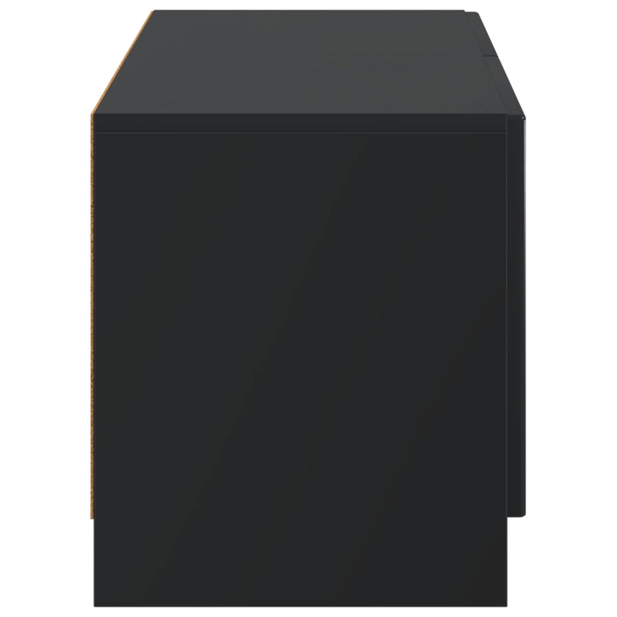 Tv-meubel Zwart Bewerkt hout
