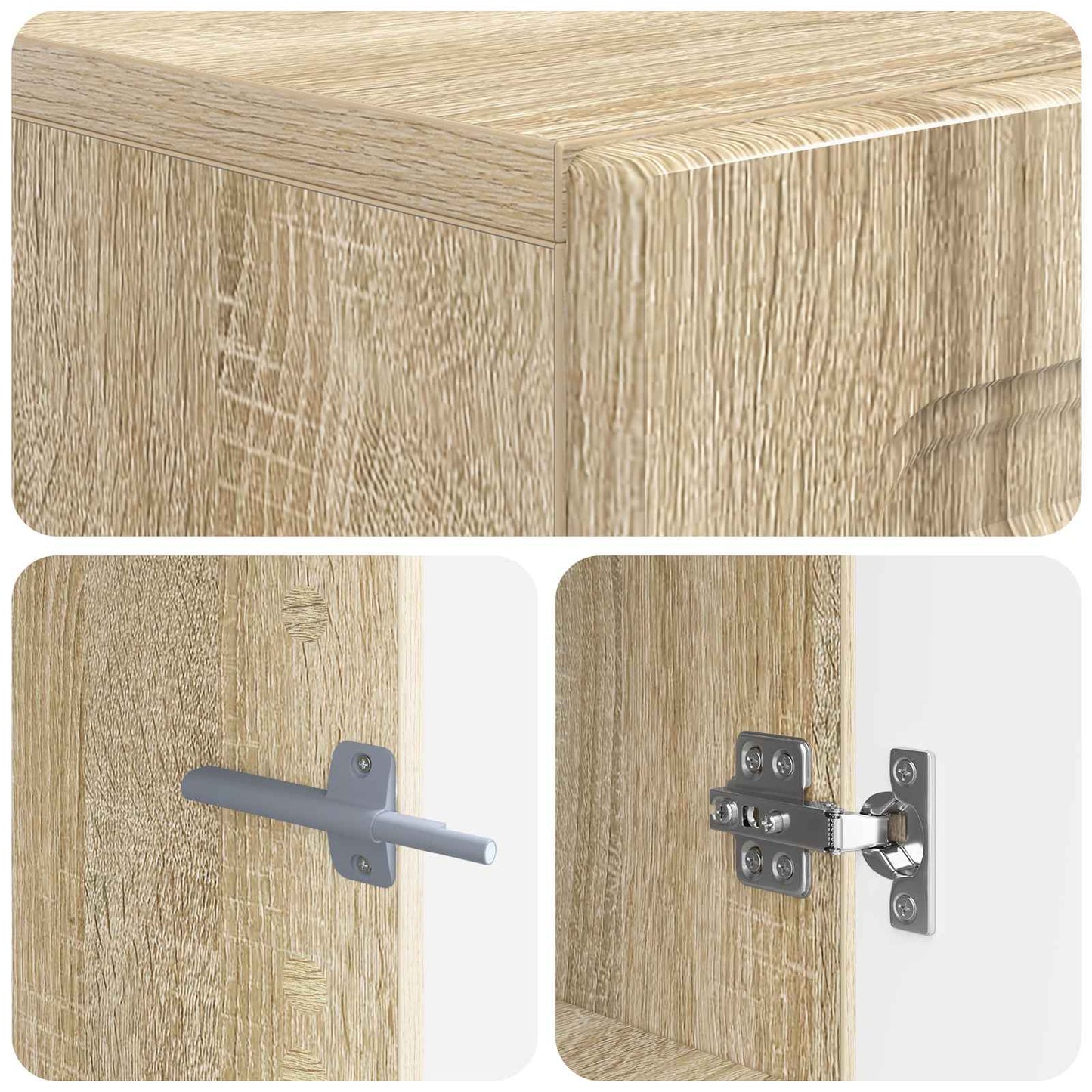 Tv-meubel Sonoma Eiken Bewerkt hout