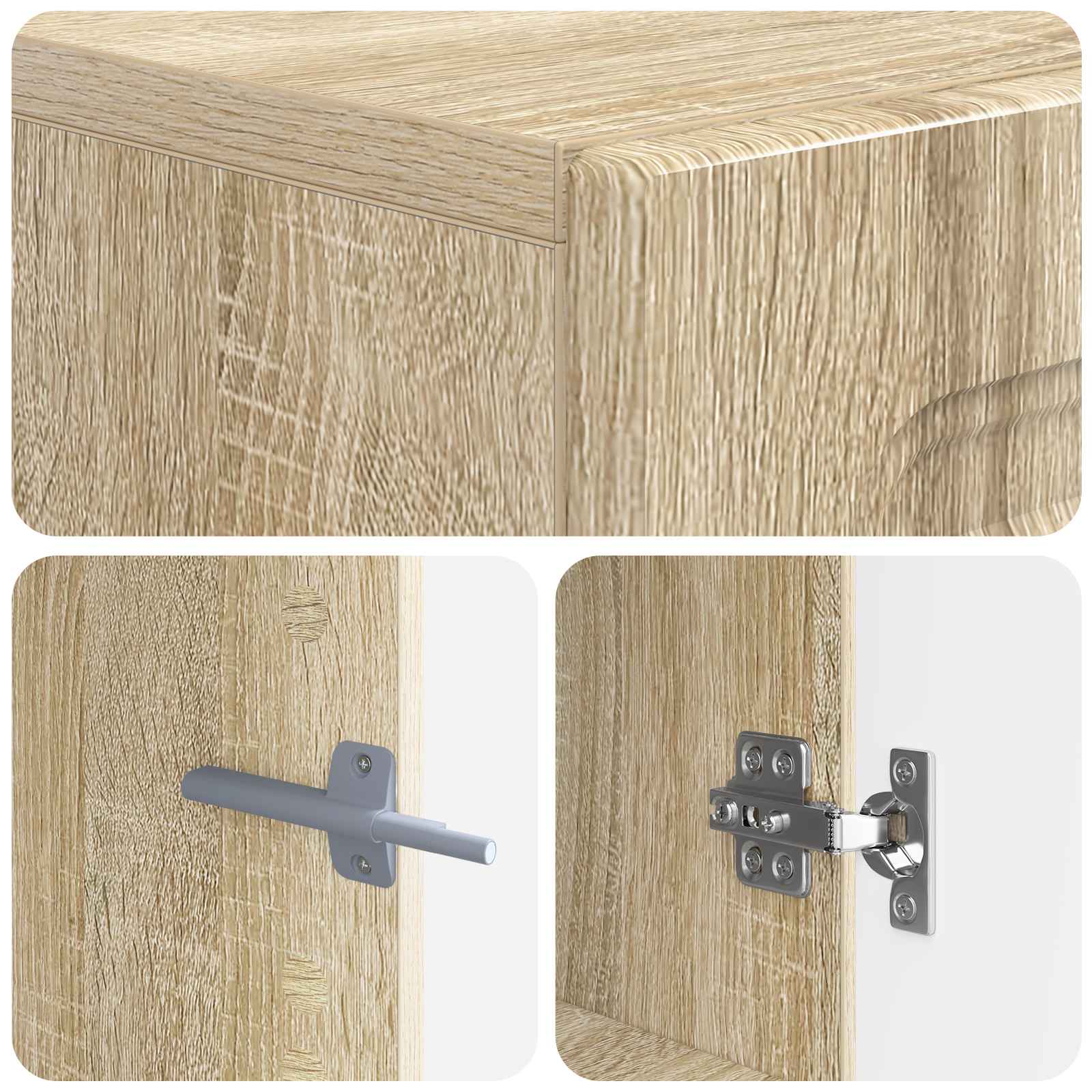 Tv-meubel Sonoma Eiken Bewerkt hout