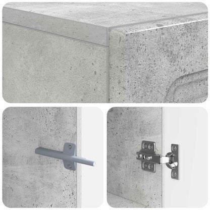 Tv-meubel Betongrijs Bewerkt hout