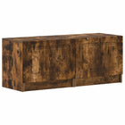 Tv-meubel gerookt eiken 49x35x40 cm bewerkt hout
