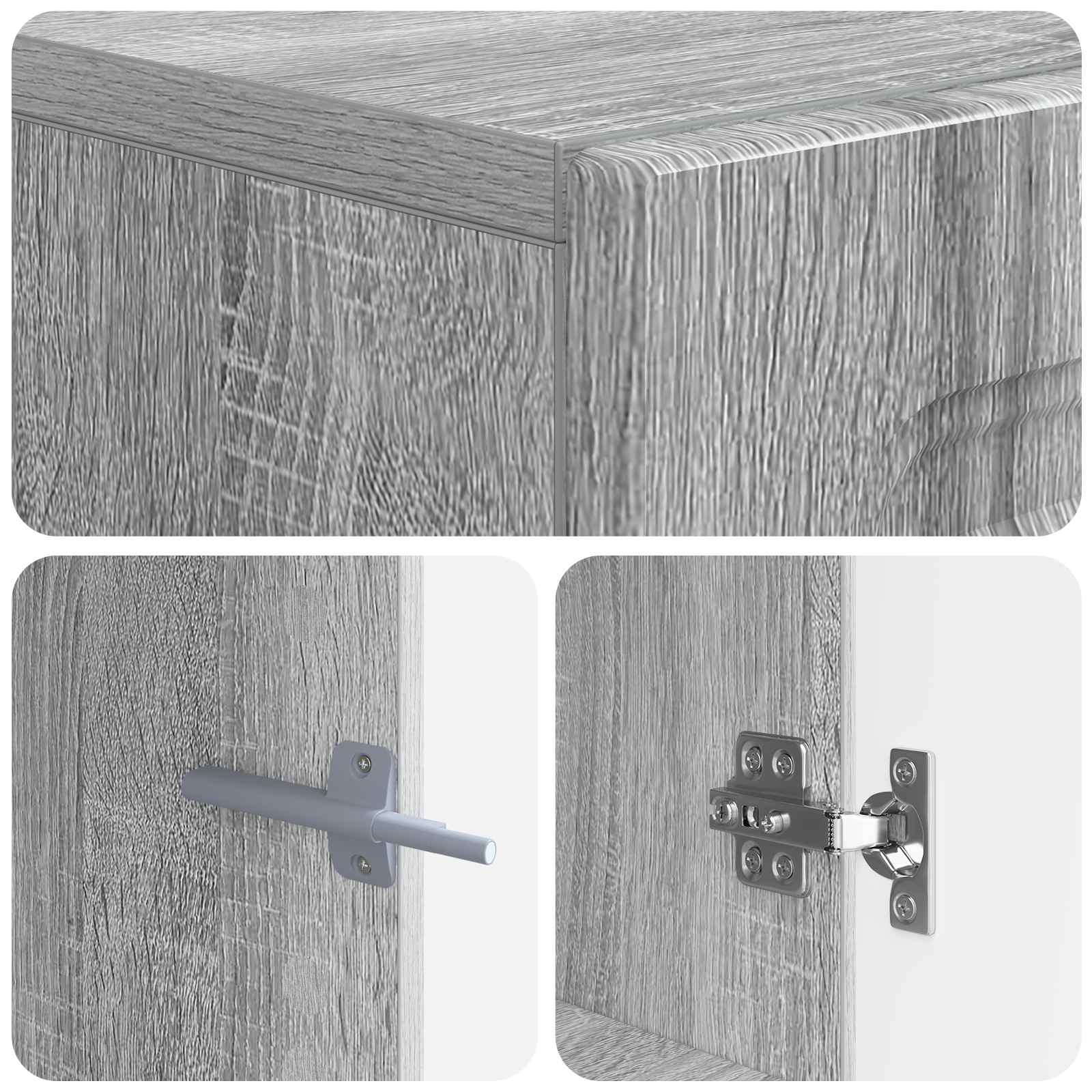 Tv-meubel Grijs Sonoma Bewerkt hout