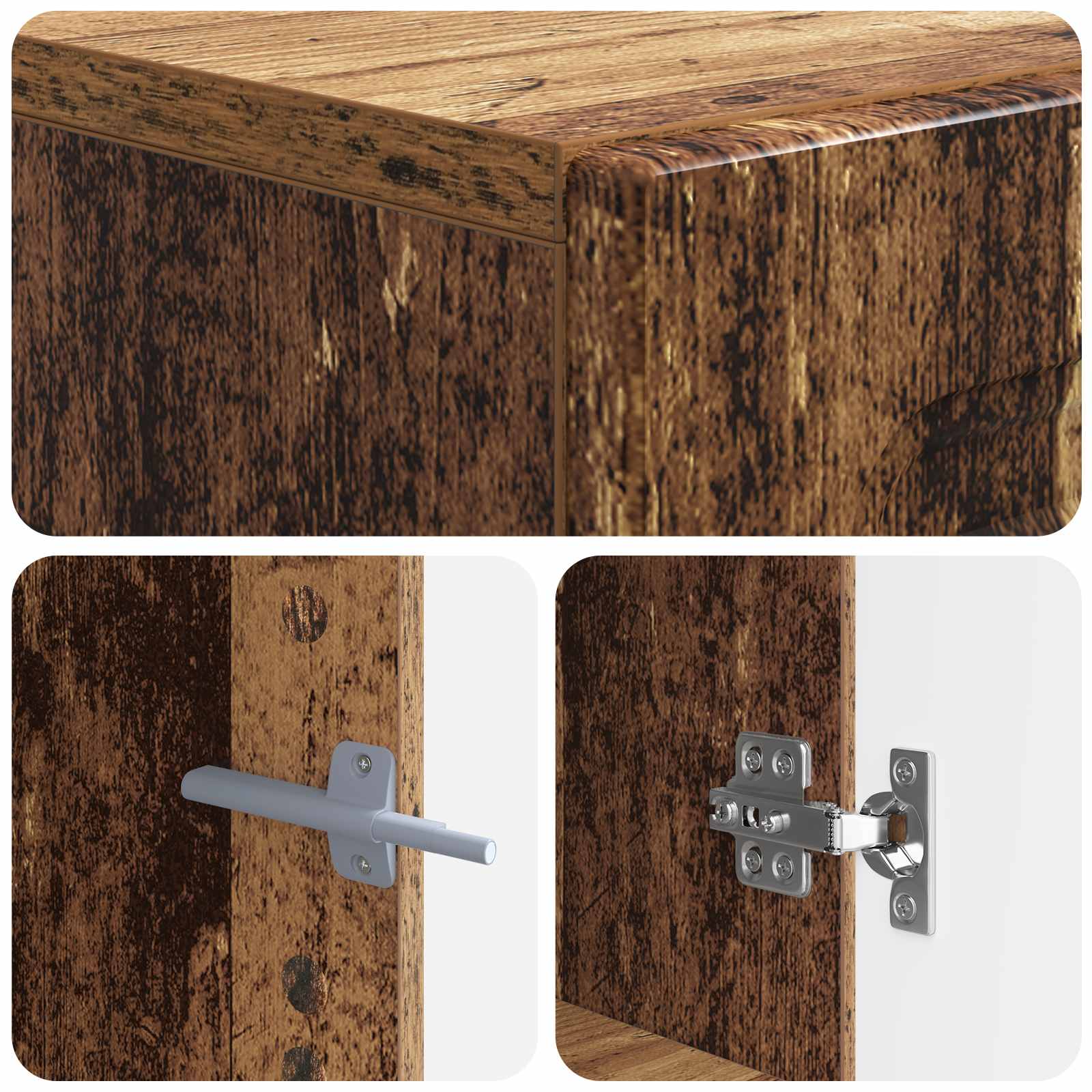 Tv-meubel Oud hout Bewerkt hout