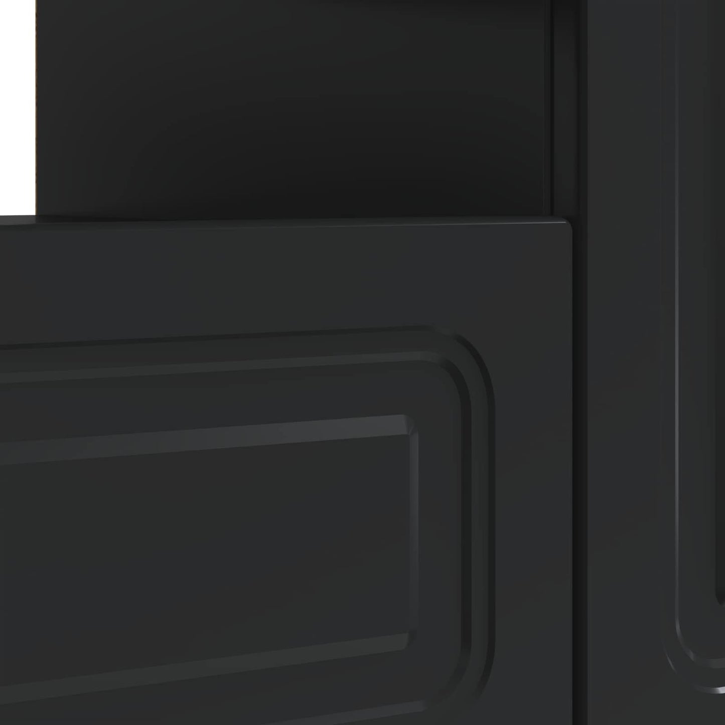 LED tv-meubel Zwart Bewerkt hout