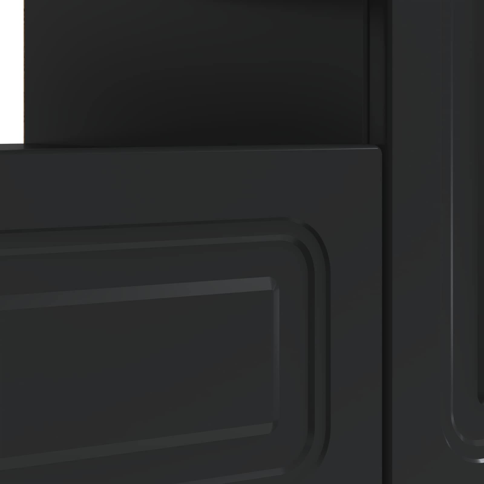 LED tv-meubel Zwart Bewerkt hout
