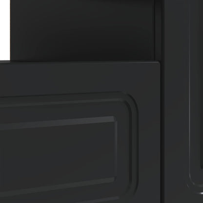 LED tv-meubel Zwart Bewerkt hout