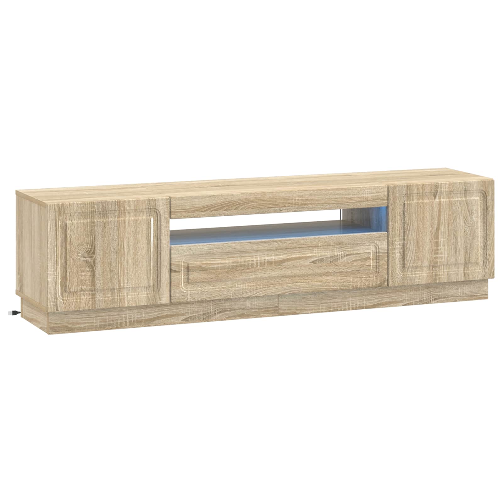 LED tv-meubel Sonoma Eiken Bewerkt hout