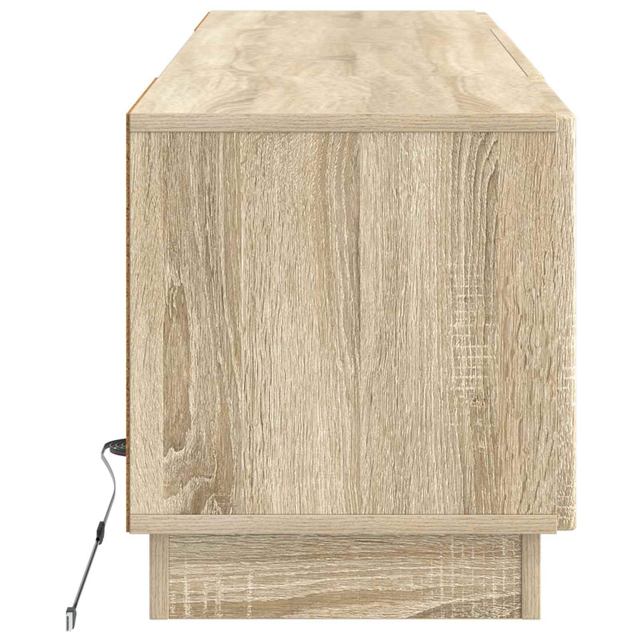 LED tv-meubel Sonoma Eiken Bewerkt hout