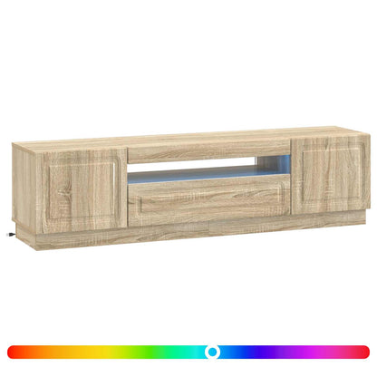 LED tv-meubel Sonoma Eiken Bewerkt hout