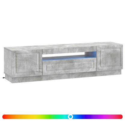 LED tv-meubel Betongrijs Bewerkt hout