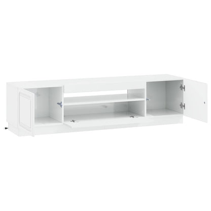 LED tv-meubel Hoogglans Wit Bewerkt hout