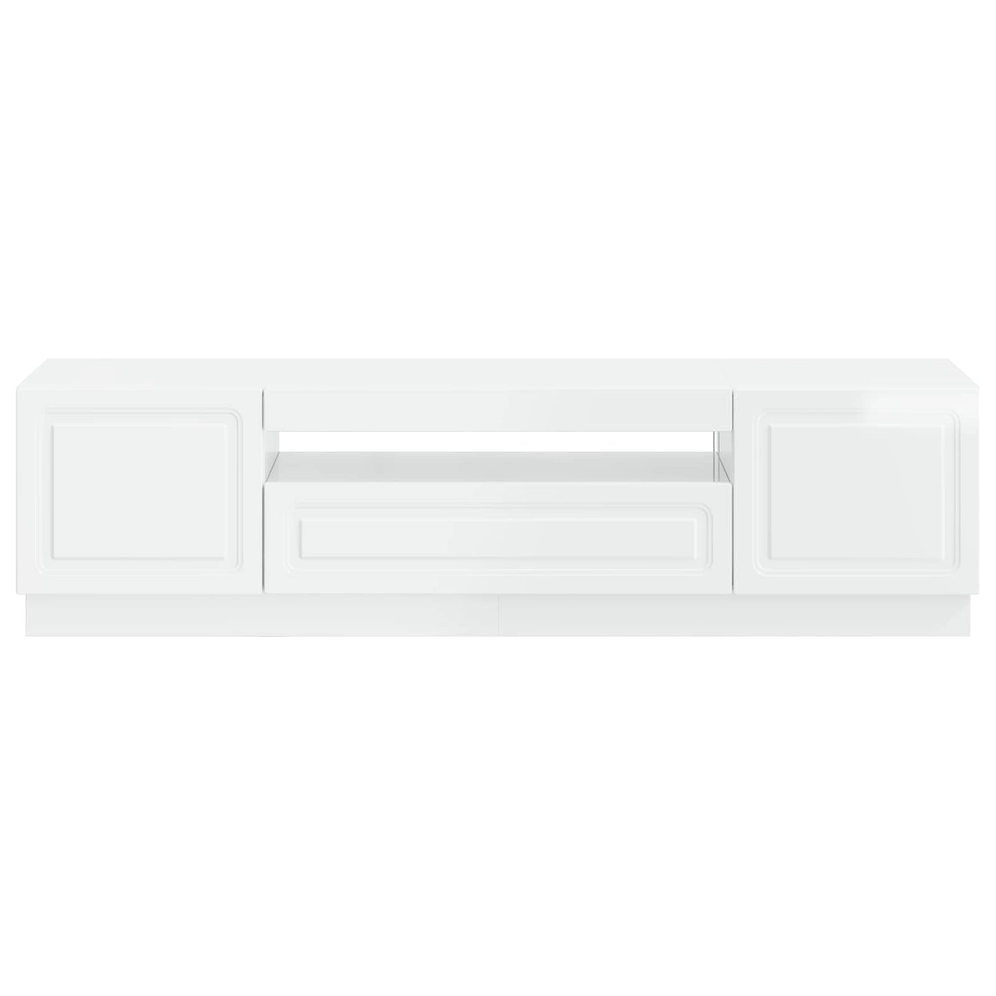 LED tv-meubel Hoogglans Wit Bewerkt hout