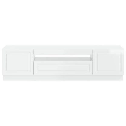 LED tv-meubel Hoogglans Wit Bewerkt hout