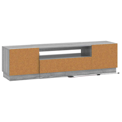 LED tv-meubel Grijs Sonoma Bewerkt hout