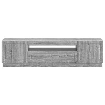 LED tv-meubel Grijs Sonoma Bewerkt hout