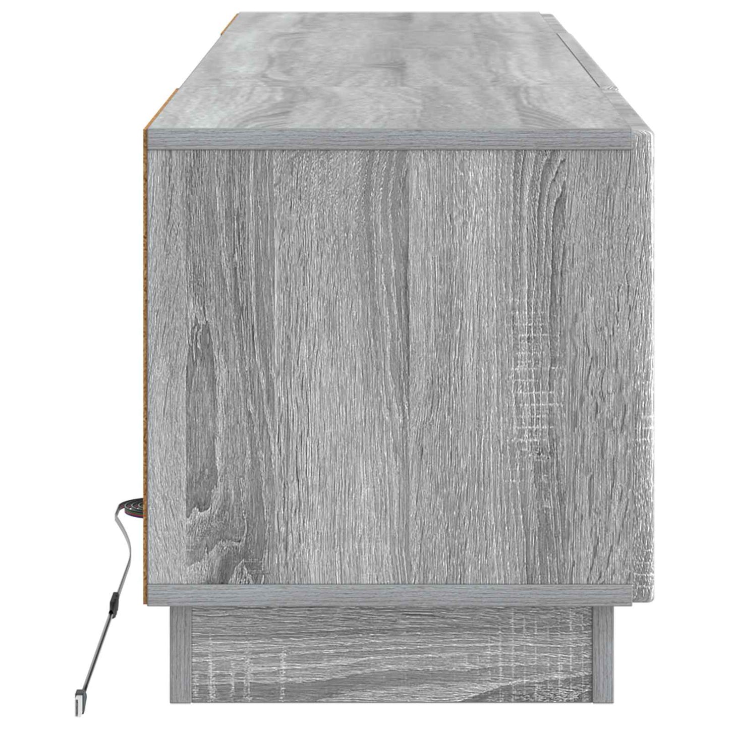 LED tv-meubel Grijs Sonoma Bewerkt hout