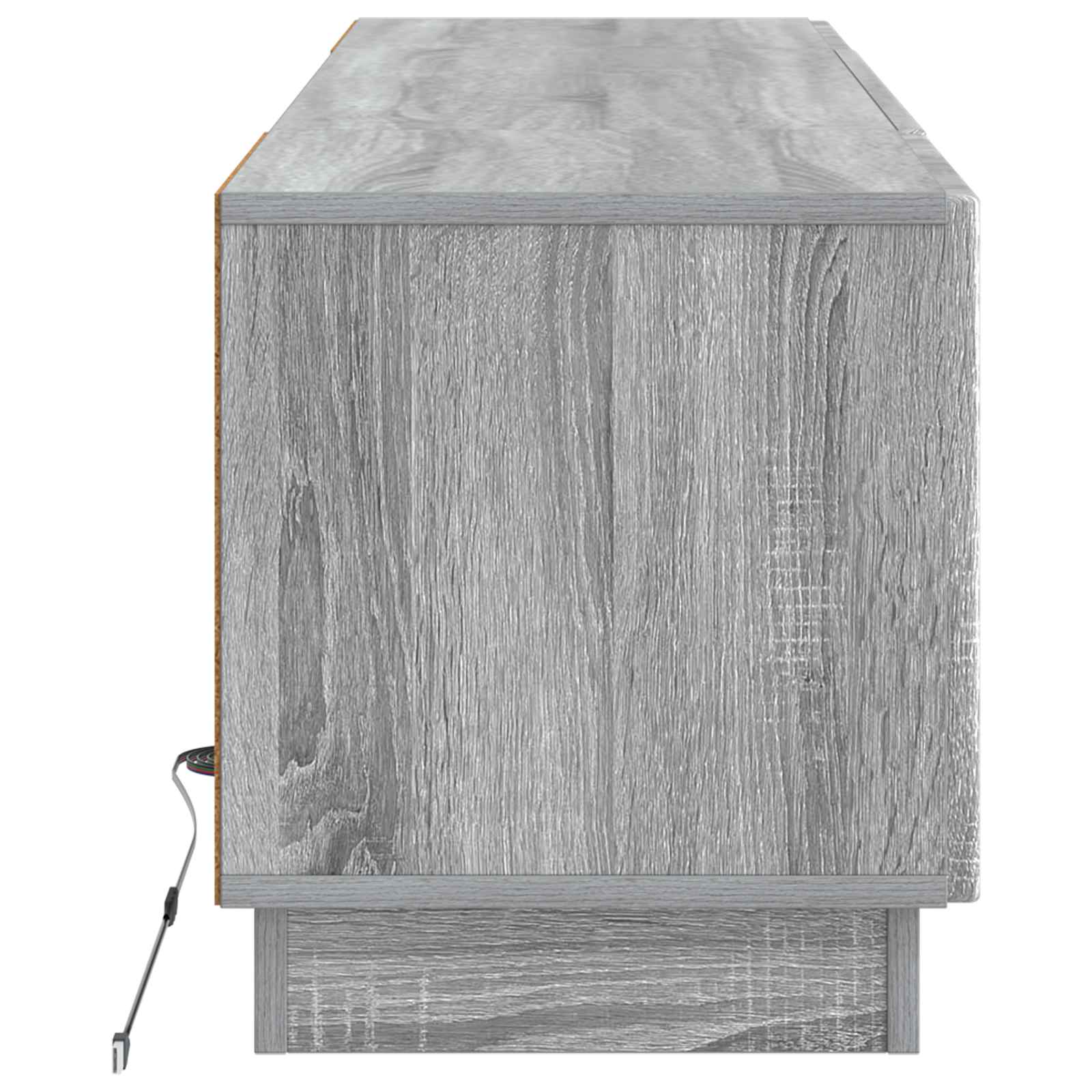 LED tv-meubel Grijs Sonoma Bewerkt hout