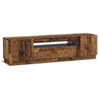 Tv-meubel bewerkt hout oud hout led