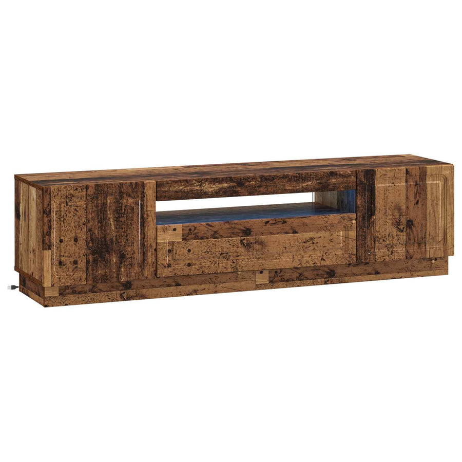 LED tv-meubel Oud hout Bewerkt hout