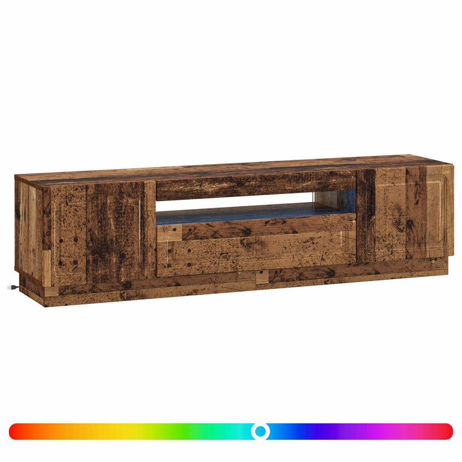 LED tv-meubel Oud hout Bewerkt hout